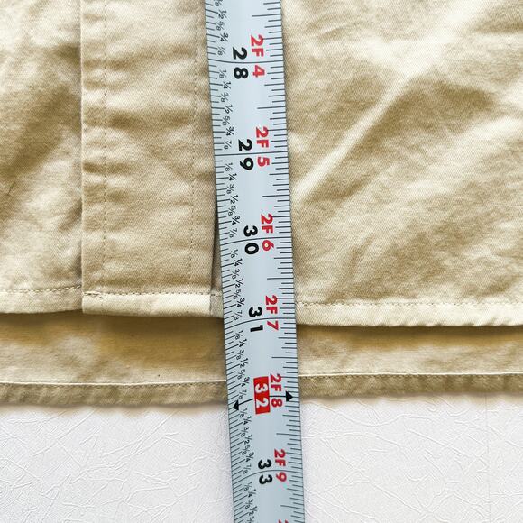 VTG Tommy Hilfiger Tan Longsleeve Button Down 100 Cotton Suede Collar Trim L - Picture 7 of 11